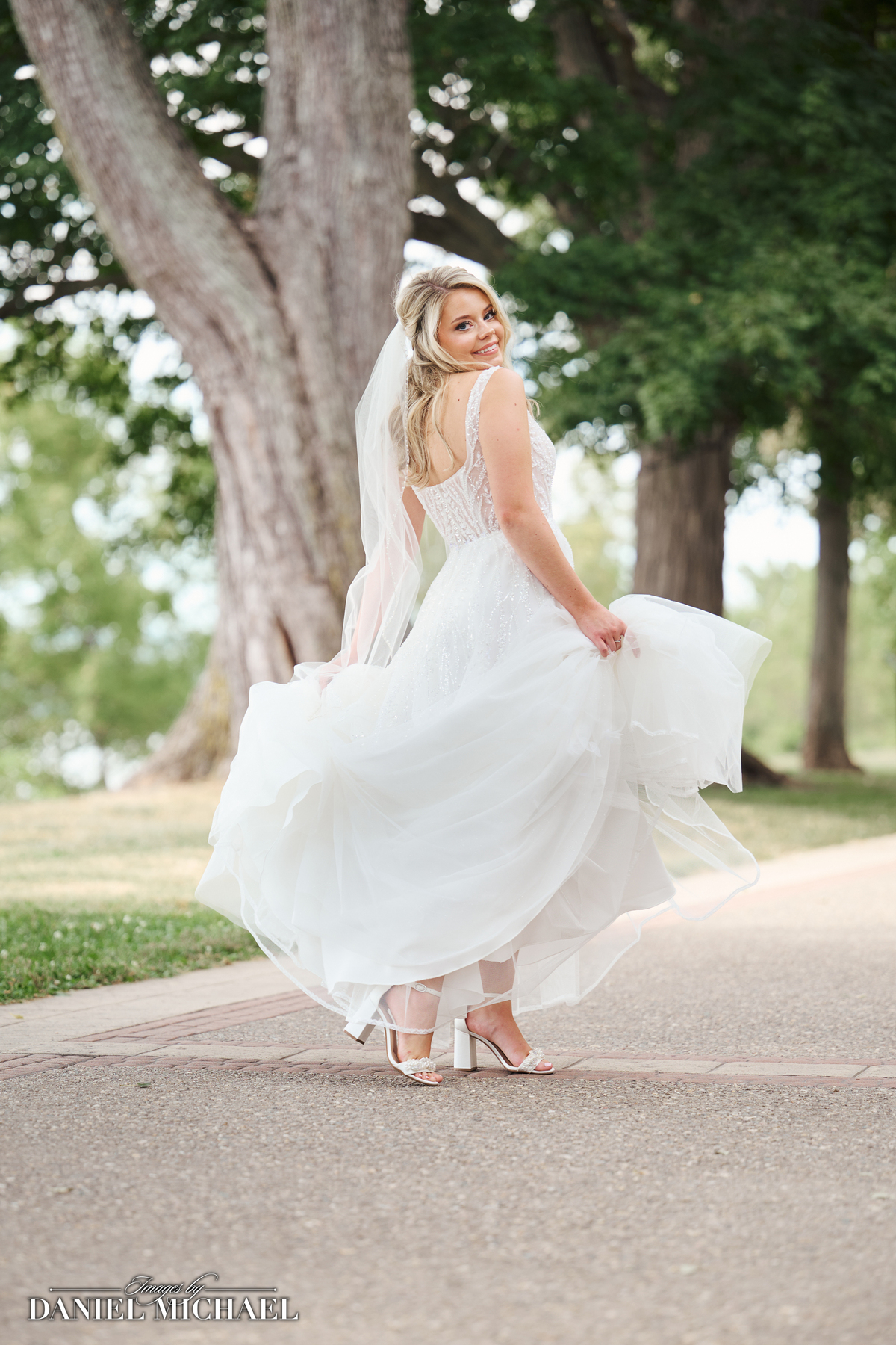 Editorial Bridal Portrait in Wedding Dress